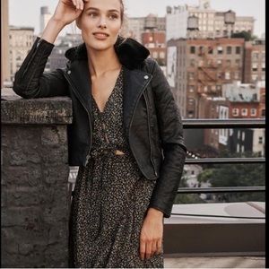 Abercrombie & Fitch Ruffle Hem Midi Dress With Matching Scrunchie